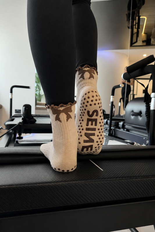Pilates Grip Socks - Beige