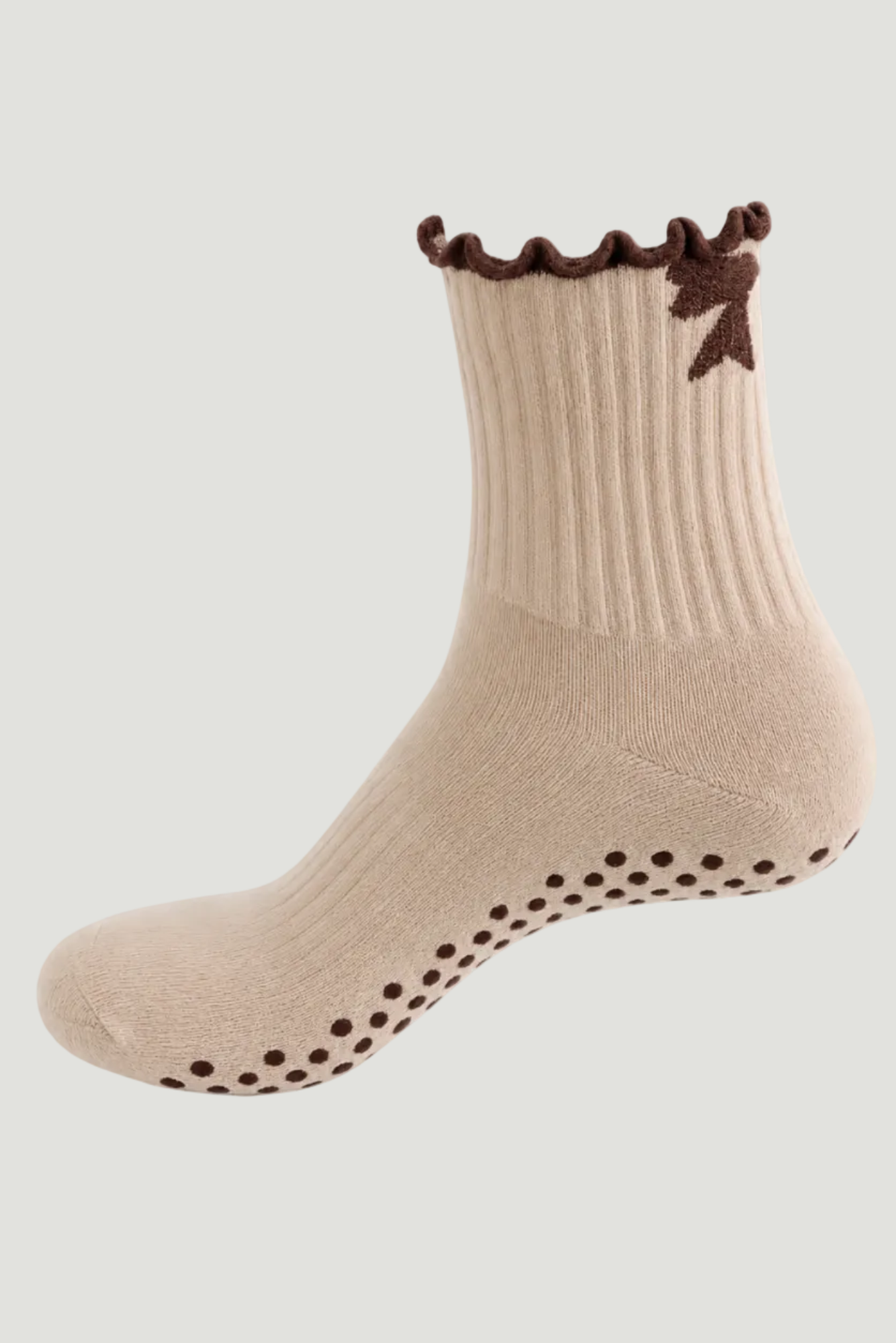 Pilates Grip Socks - Beige